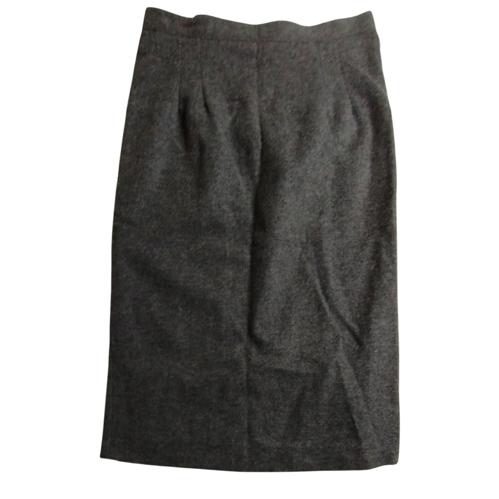 Vintage Briggs Wool Pencil Skirt Charcoal Gray USA Made Women's Size 10